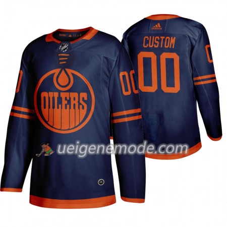 Herren Eishockey Edmonton Oilers Trikot Custom Adidas 2019-2020 Blau Authentic